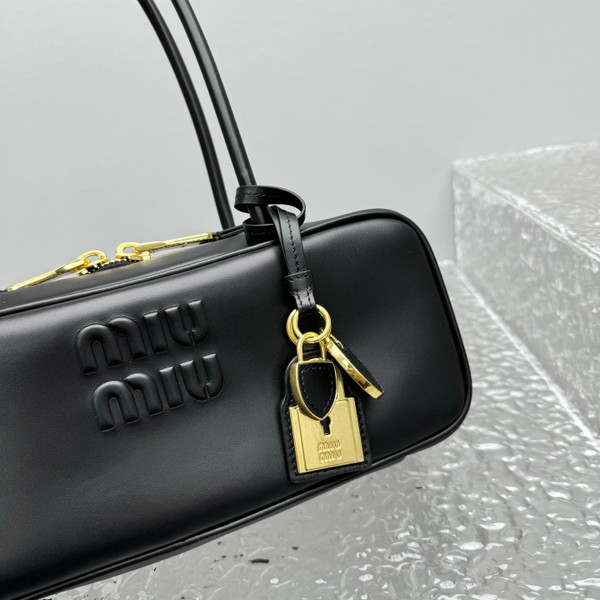 Miu Miu Beau Nappa Leather Top-Handle Bag – Black