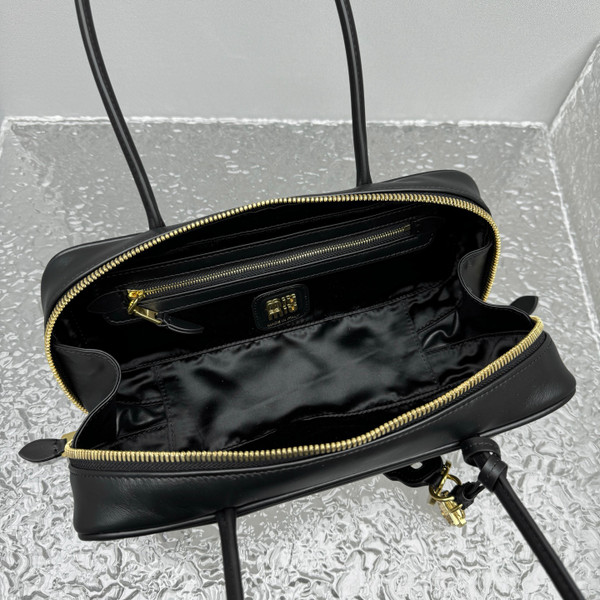 Miu Miu Beau Nappa Leather Top-Handle Bag – Black