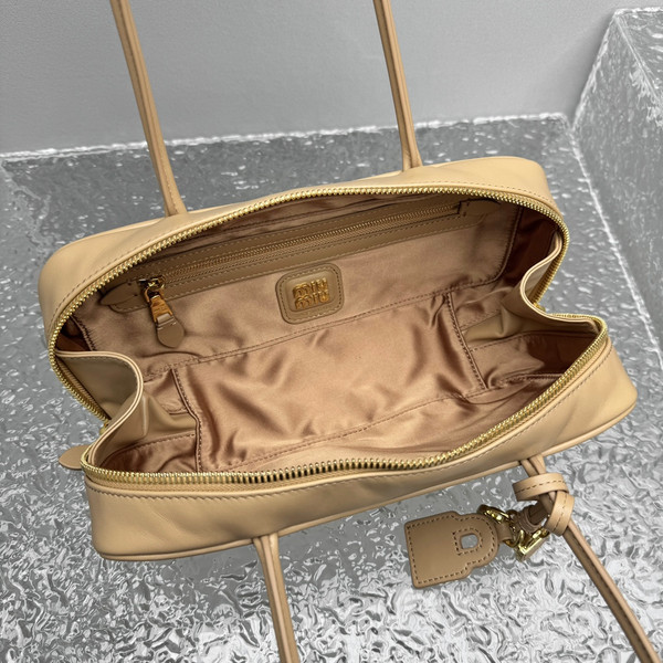 Miu Miu Beau Nappa Leather Top-Handle Bag – Apricot