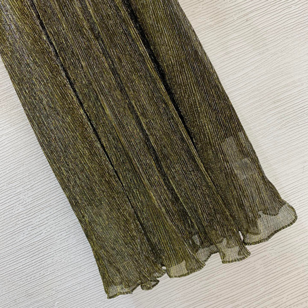 Schiaparelli Silver-Thread Rhinestone Embroidered A-Line Gown – Purple & Green