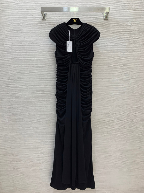 Schiaparelli Fish-Bone Tuck Body-Con Maxi Dress – Collection Variant