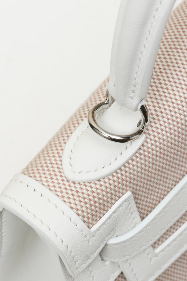 Hermès Kelly 25 – White 01 Swift/Canvas PHW