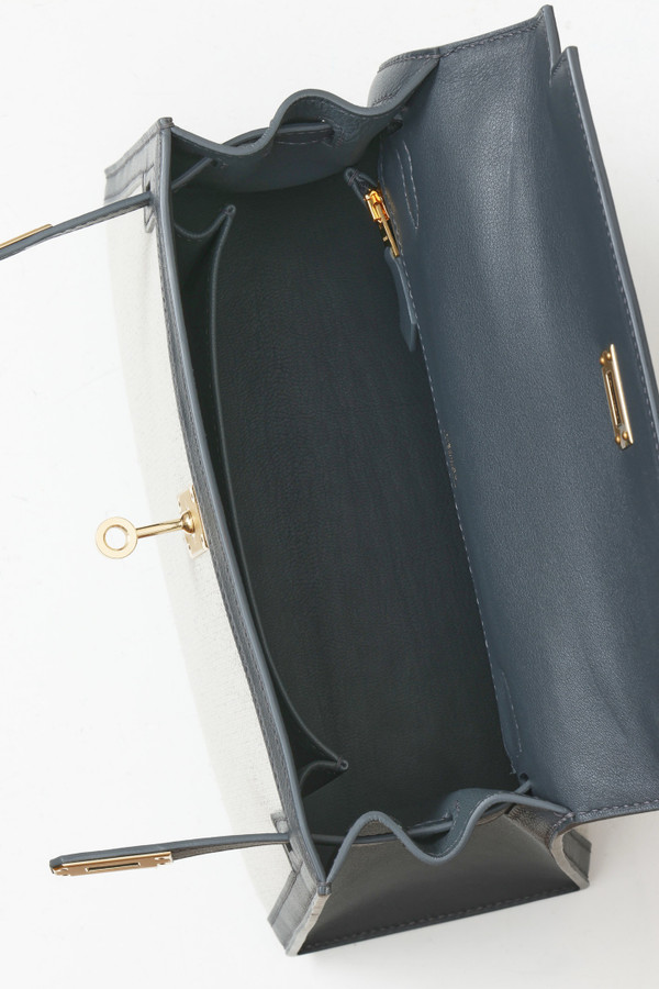 Hermès Kelly 25 – Slate Grey 85 Swift/Canvas GHW