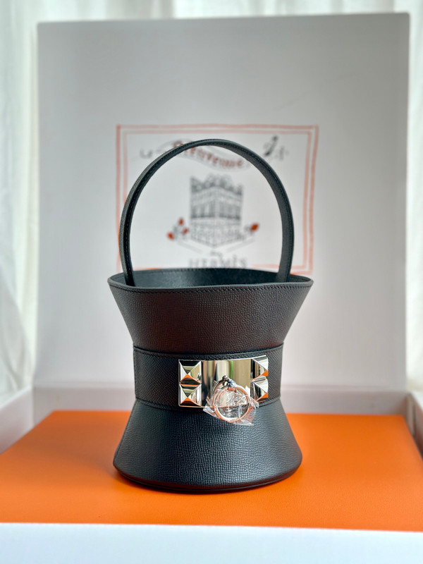 Hermès Mini Medor Basket Bag – Black Epsom SHW