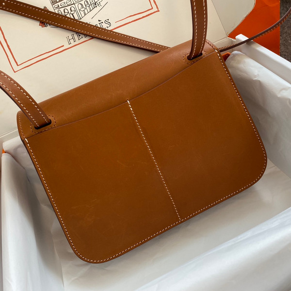 Hermès Mini Halzan – Natural Barenia Handmade