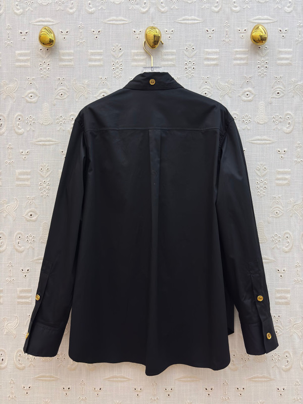 Schiaparelli Eagle Collar Shirt – Black