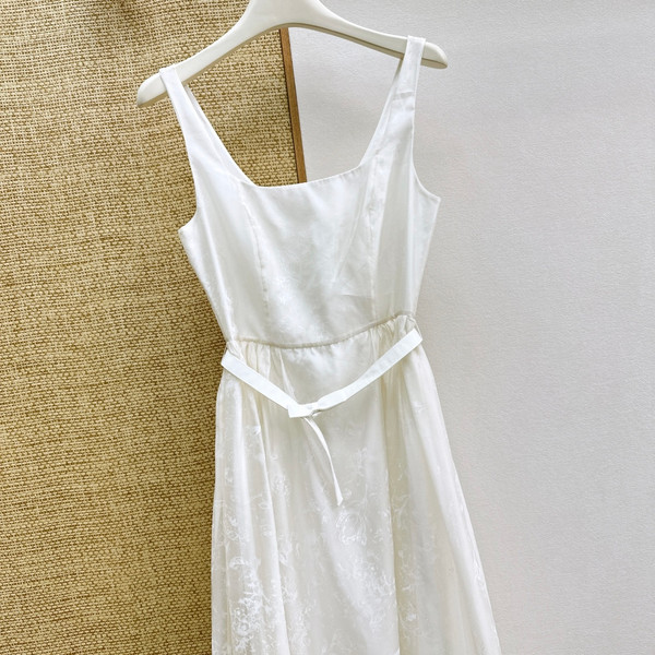 Christian Dior Spring/Summer 2026 Jacquard Square-Neck Dress – Ivory