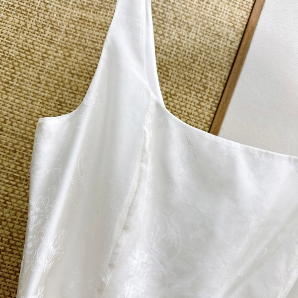 Christian Dior Spring/Summer 2026 Jacquard Square-Neck Dress – Ivory