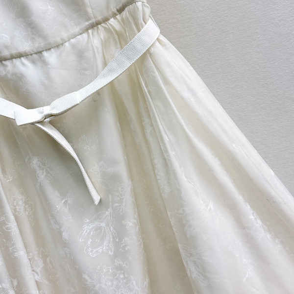 Christian Dior Spring/Summer 2026 Jacquard Square-Neck Dress – Ivory