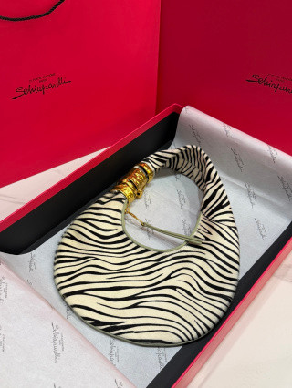 Schiaparelli Large Soufflé Bag Zebra Print