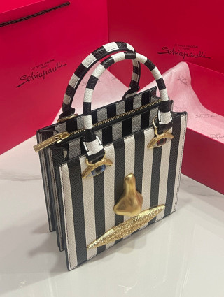 Schiaparelli Face Bag Black & White Stripe