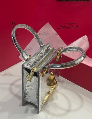 Schiaparelli Face Bag Small Red Lizard