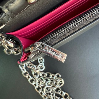 Schiaparelli Serrure Clutch Navy Velvet