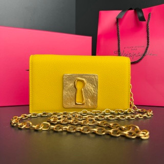 Schiaparelli Serrure Clutch Black Gold Sunburst