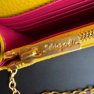 Schiaparelli Serrure Clutch Black Gold Sunburst