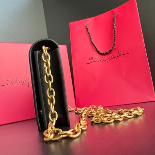 Schiaparelli Serrure Clutch Black Gold