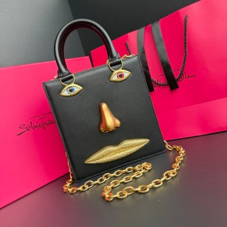 Schiaparelli Serrure Clutch Rose Gold Croc