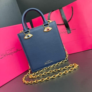 Schiaparelli Face Tote Large Taupe Croc