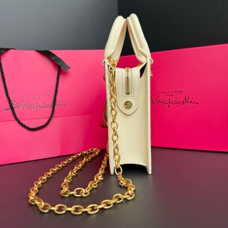 Schiaparelli Face Tote Small Black Cream