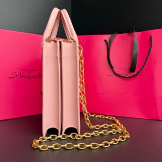 Schiaparelli Face Tote Large Black Croc
