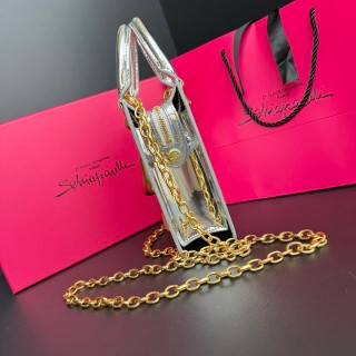 Schiaparelli Face Tote Small Silver