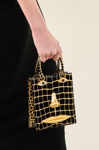 Schiaparelli Face Tote Small Silver