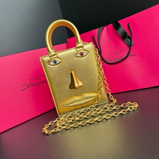 Schiaparelli Face Tote Small Gold