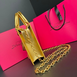 Schiaparelli Face Tote Small Gold