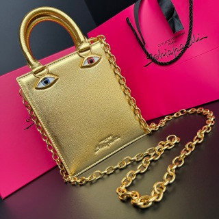Schiaparelli Face Tote Small Gold