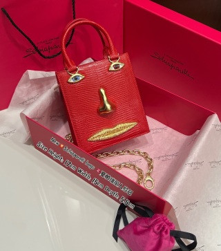 Schiaparelli Face Tote Small Gold