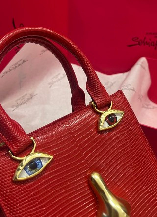 Schiaparelli Face Tote Small Gold