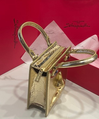 Schiaparelli Face Tote Small Grey