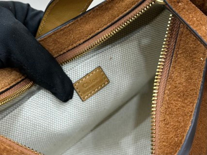 Chloé Charms Suede Hobo Caramel