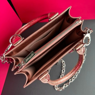 Chloé Charms Suede Hobo Deep Burgundy