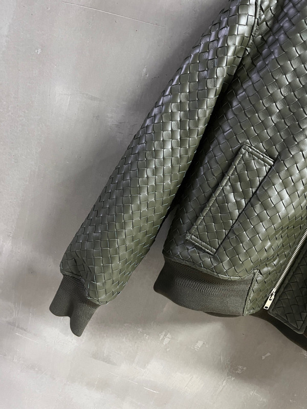 Bottega Veneta Spring 2026 Hand-Knitted Nappa Jacket - Sage