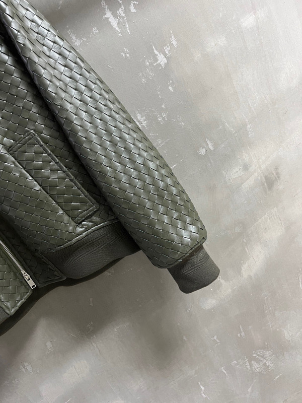 Bottega Veneta Spring 2026 Hand-Knitted Nappa Jacket - Sage