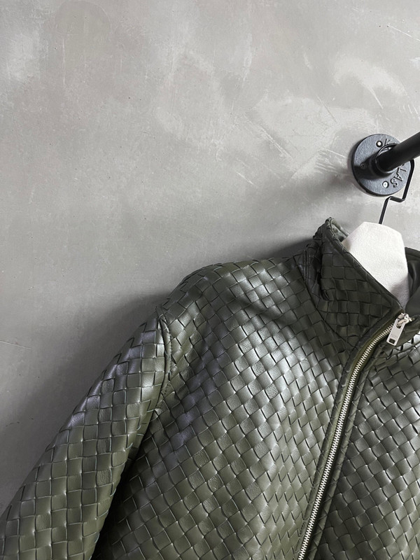 Bottega Veneta Spring 2026 Hand-Knitted Nappa Jacket - Sage