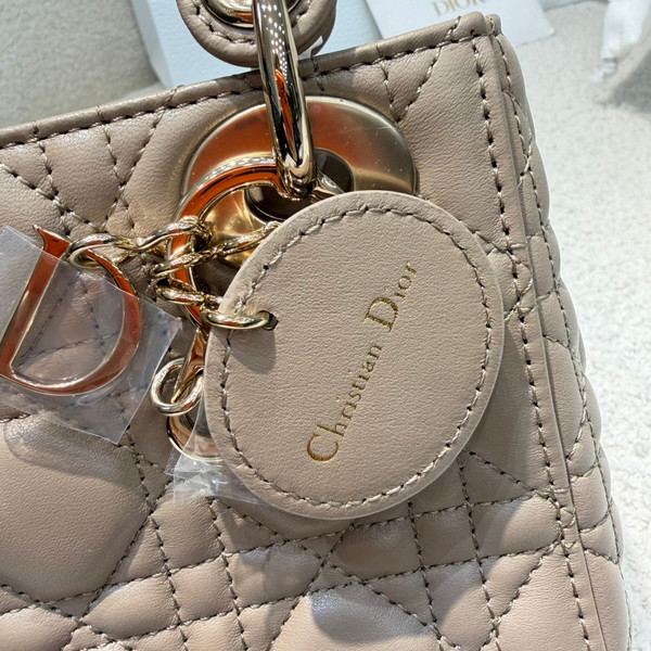 Dior Mini Lady Bag Quilted Nappa Leather - Hazel