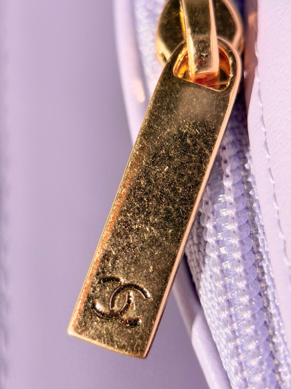 Chanel SS26 Preppy Coco Small Flap Bag - Grained Shiny Calfskin & Gold-Tone Metal - Lavender