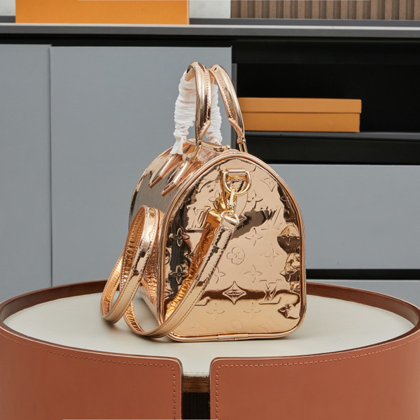 Louis Vuitton M26497 Speedy 25 Metallic Gold Monogram Bag