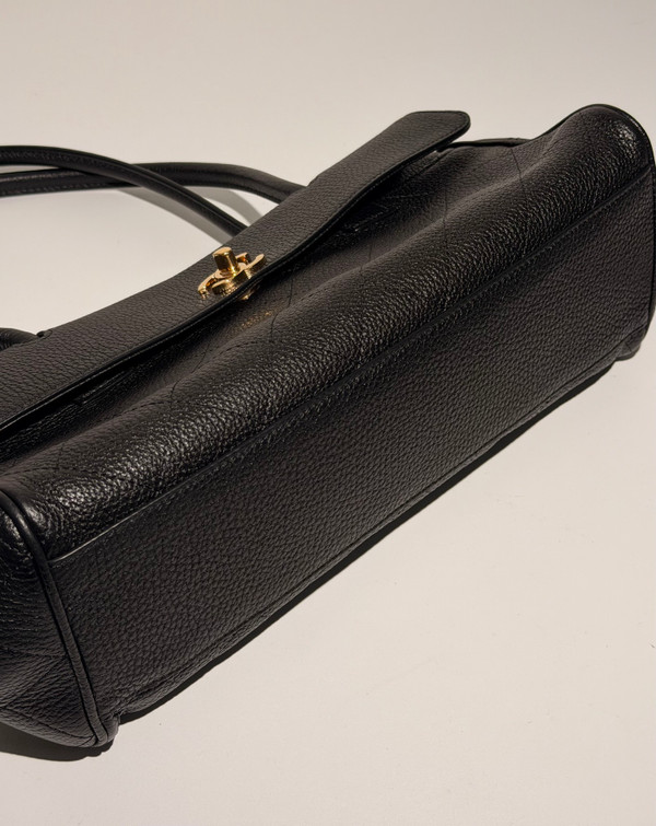 Chanel Small Shopping Bag Grained Calfskin & Gold-Tone Metal Black