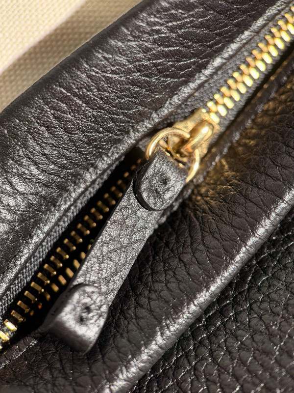 Chanel Small Shopping Bag Grained Calfskin & Gold-Tone Metal Black
