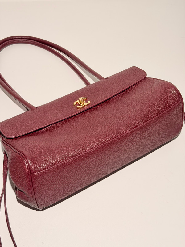 Chanel Small Shopping Bag Grained Boudaux Calfskin & Gold-Tone Metal Black