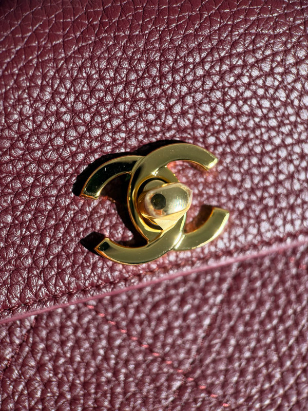 Chanel Small Shopping Bag Grained Boudaux Calfskin & Gold-Tone Metal Black