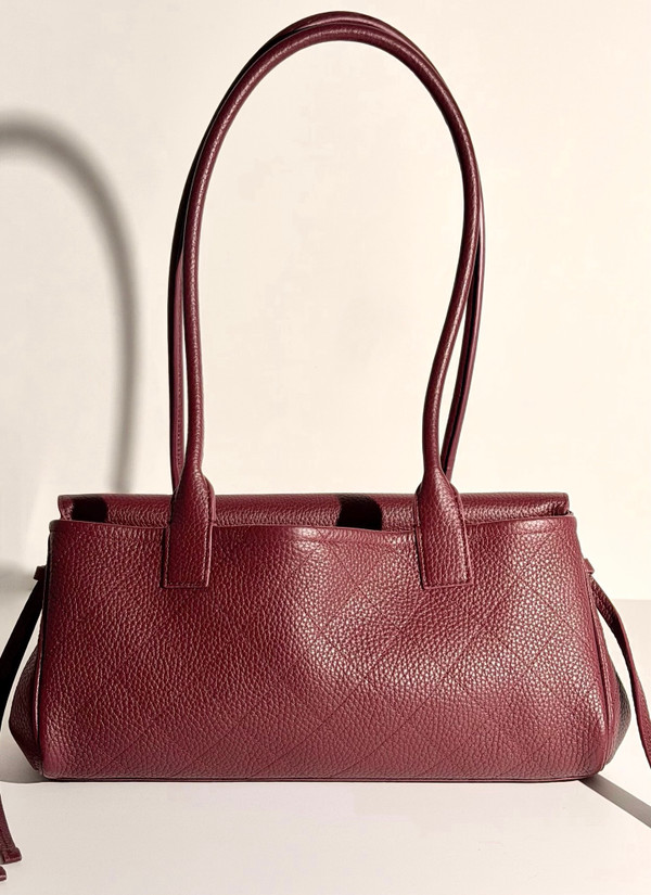 Chanel Small Shopping Bag Grained Boudaux Calfskin & Gold-Tone Metal Black
