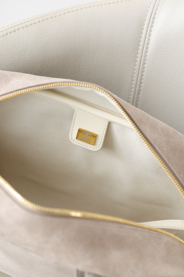 Chanel 26S Bowling Bag Grey Suede