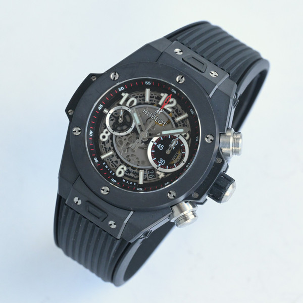 Hublot Big Bang 411.NM.1170.RX Black Ceramic Chronograph Watch 45.5mm