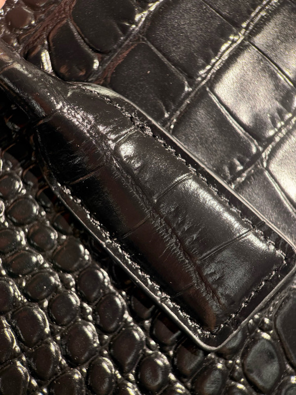 Chanel Executive Cerf Tote Black Shiny Crocodile Gold Hardware