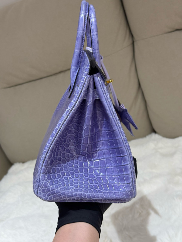 Hermès Kelly 28 Sellier Shiny Sheherazade Crocodile Gold Hardware