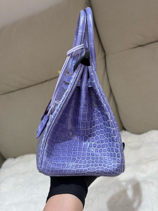 Hermès Kelly 28 Sellier Shiny Sheherazade Crocodile Gold Hardware
